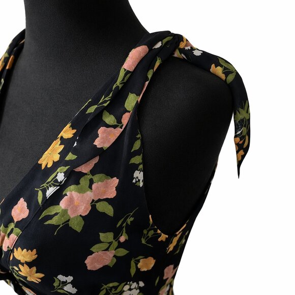 Reformation Harper Midi Dress 6 Sylvie Floral Print Viscose Wedding Guest Boho - Picture 5 of 8